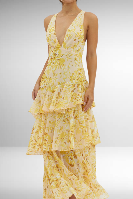 Women’s Elegant Summer Maxi Dress | Ruffle