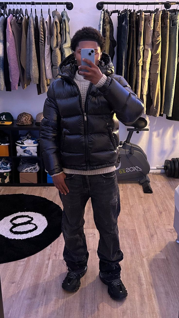 Herre Quiltet Jakke Med Sherpafor Og Hætte – Varm Vinterjakke Til Udendørsbrug, Hverdagsbrug Og Afslappet Streetwear