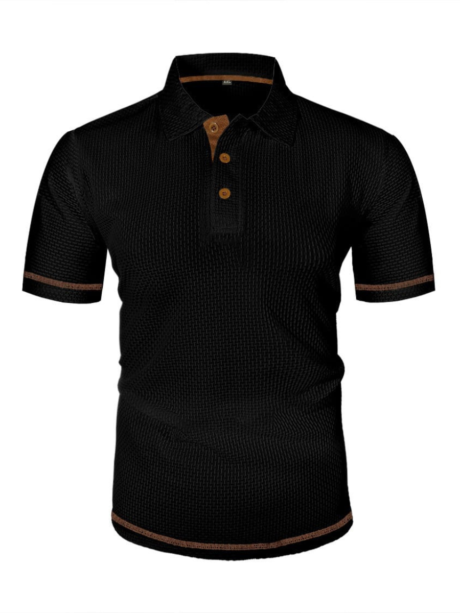 Men’s Textured Modern Polo Shirt | Short Sleeve