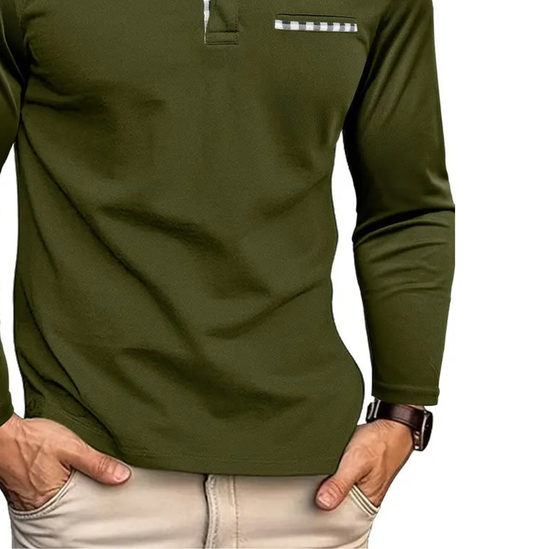 Men’s Casual Polo Shirt | Long Sleeve