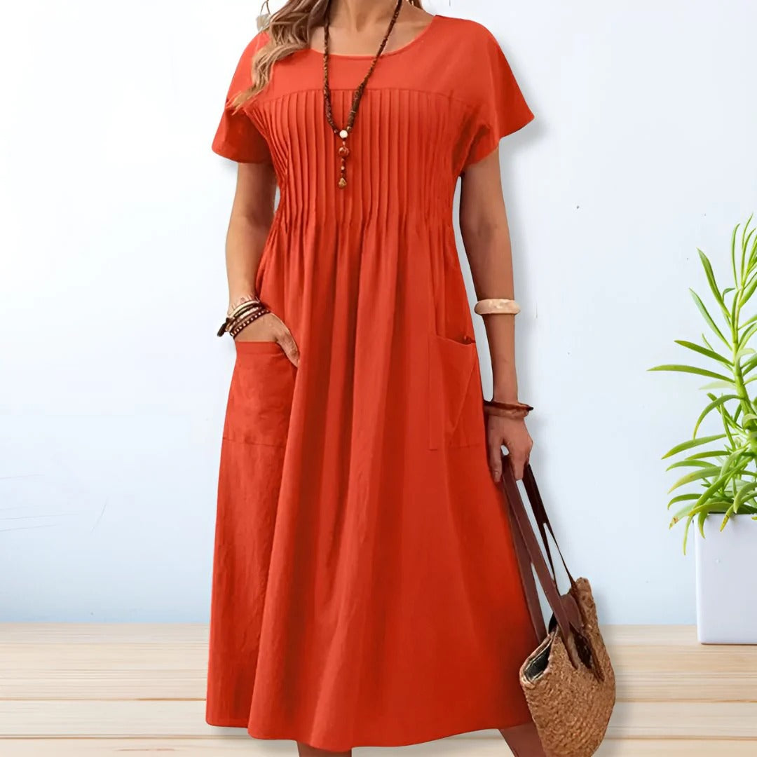 Relaxed Fit Day Dress with Side Pockets
