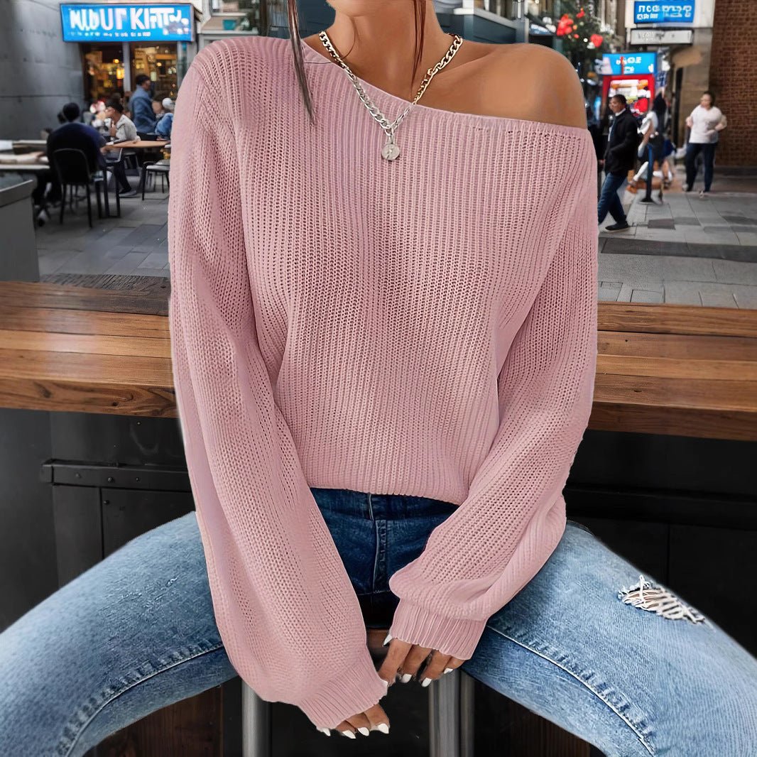 Fiona | Women's Chunky Off-Shoulder Ribbed Jumper