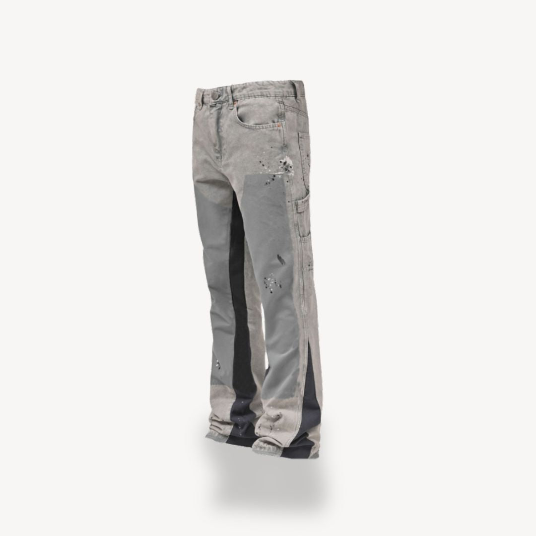 Men’s Stacked Jeans – Slim Fit Denim in Black, Gray & Blue
