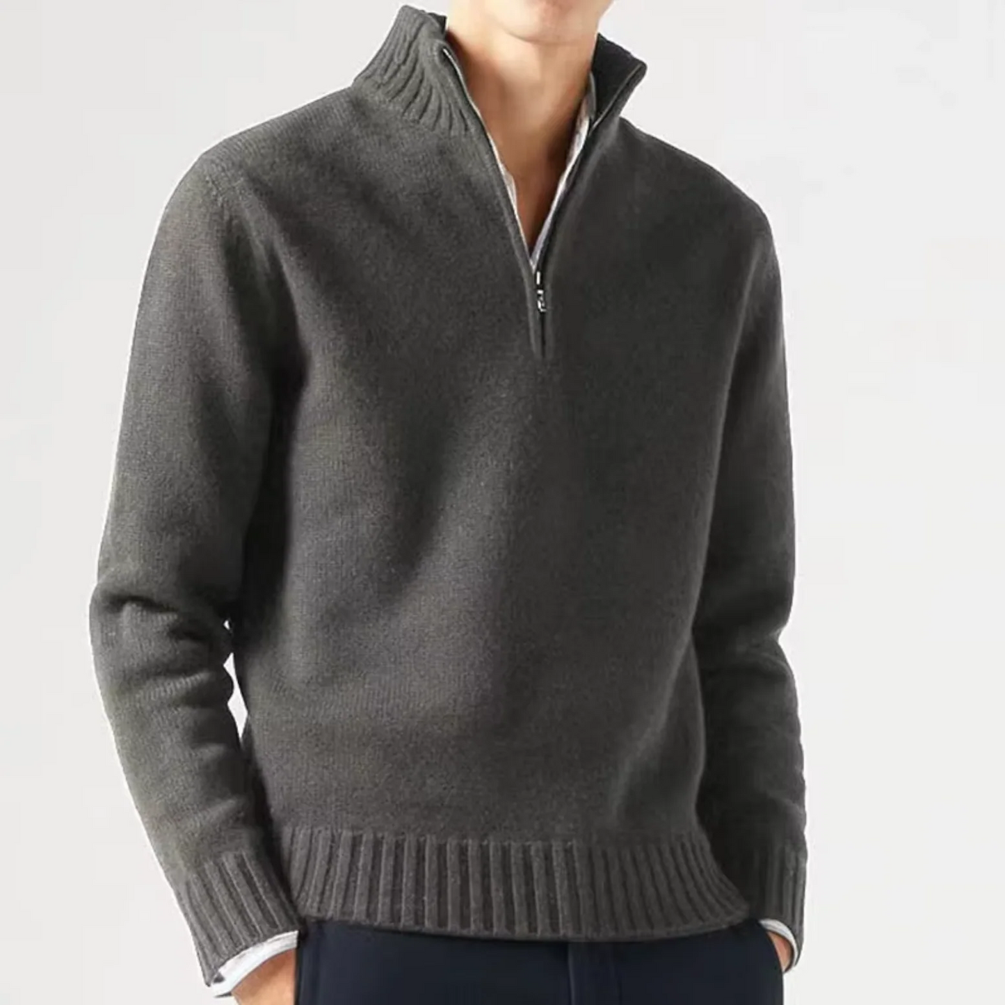 Men's Wool Half-Zip Sweater