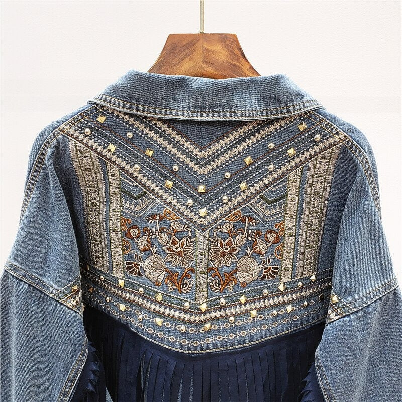 Zoe Embroidered Denim Jacket