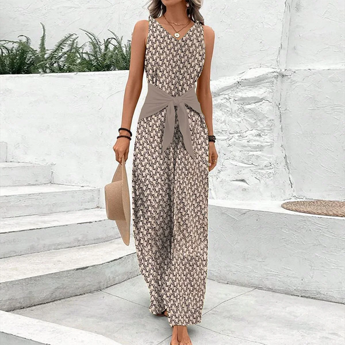 Women's V-Neck Jumpsuit
