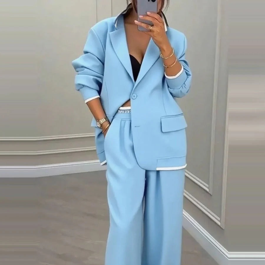 Pamela Blazer and Trousers Set