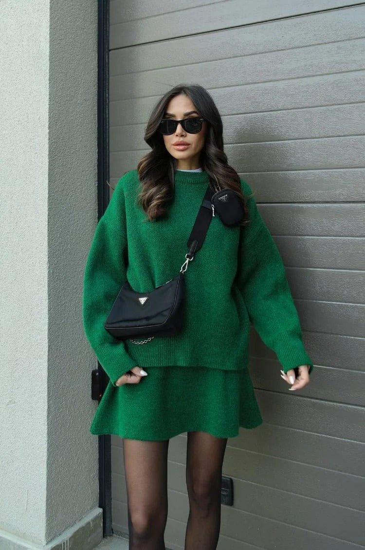 Seraphine Wool Sweater and Skirt Set
