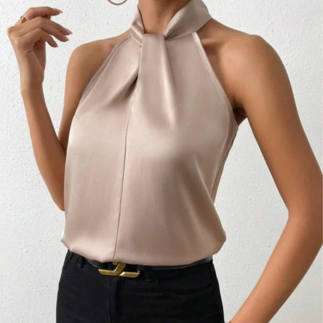 Women's Knot Neck Sleeveless Top