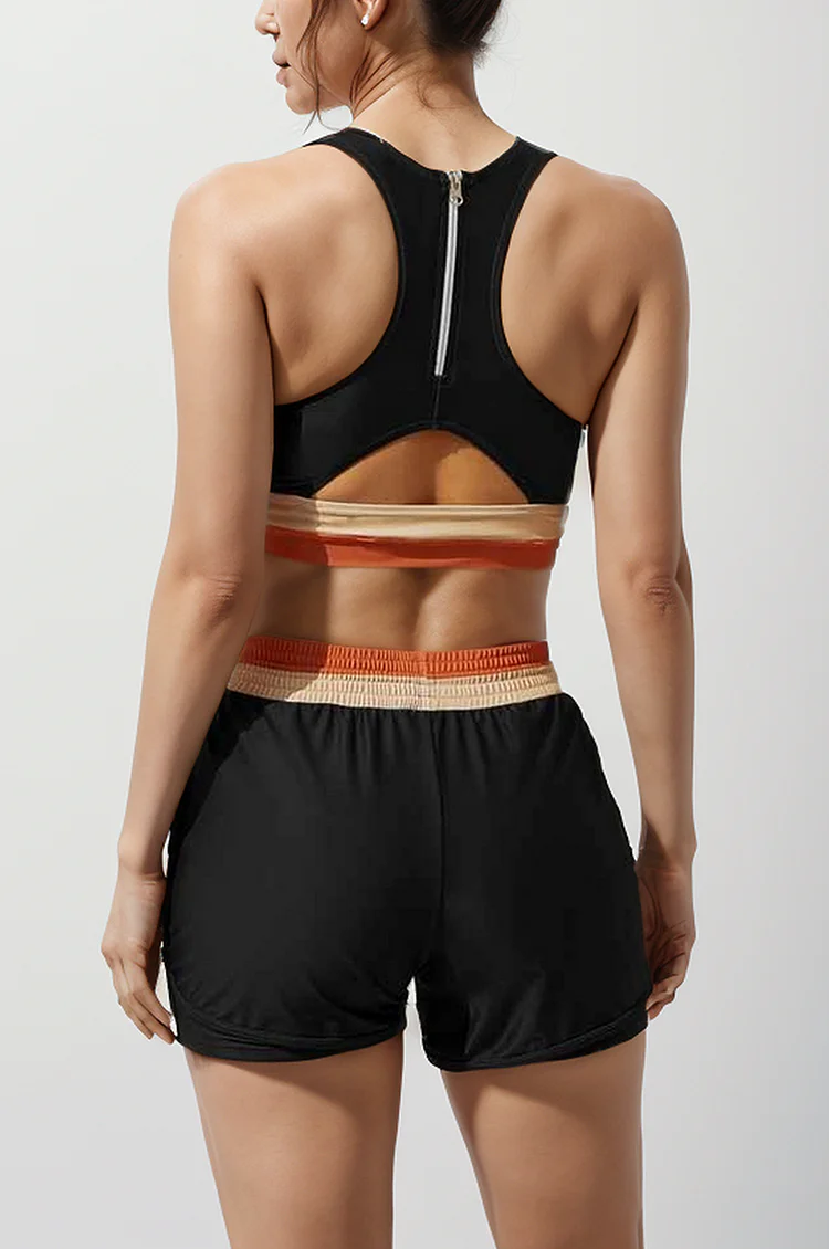 Women's Racerback Sport Bikini and Boyshort Set