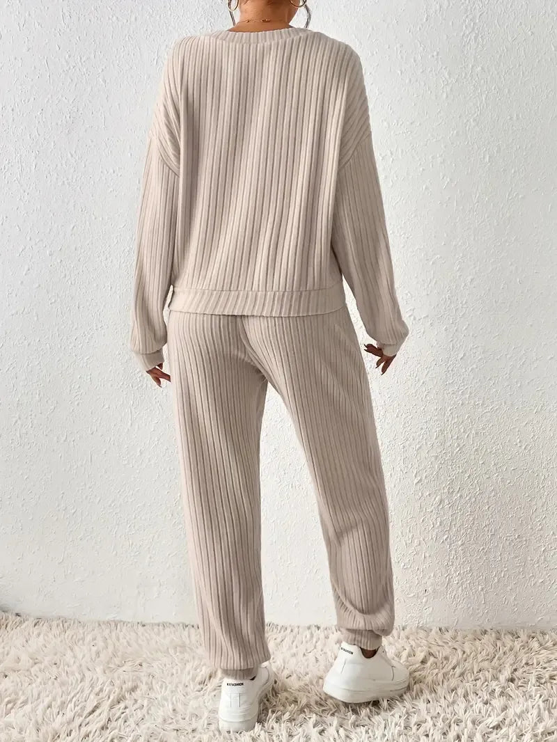 Monika Ribbed Tracksuit Set