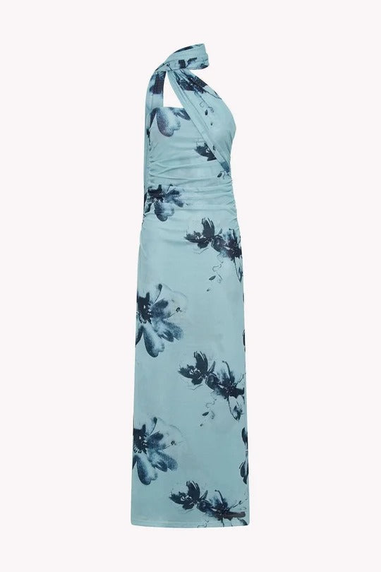 Valda Floral Halter Maxi Dress