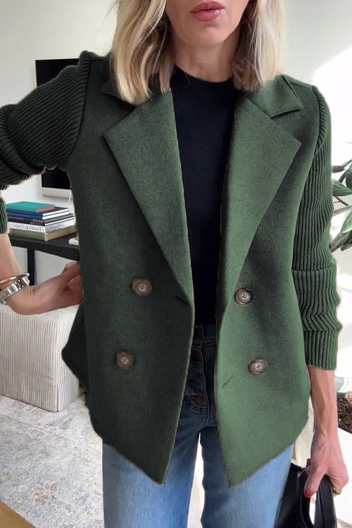 Olivia – Double-Breasted Knit Blazer