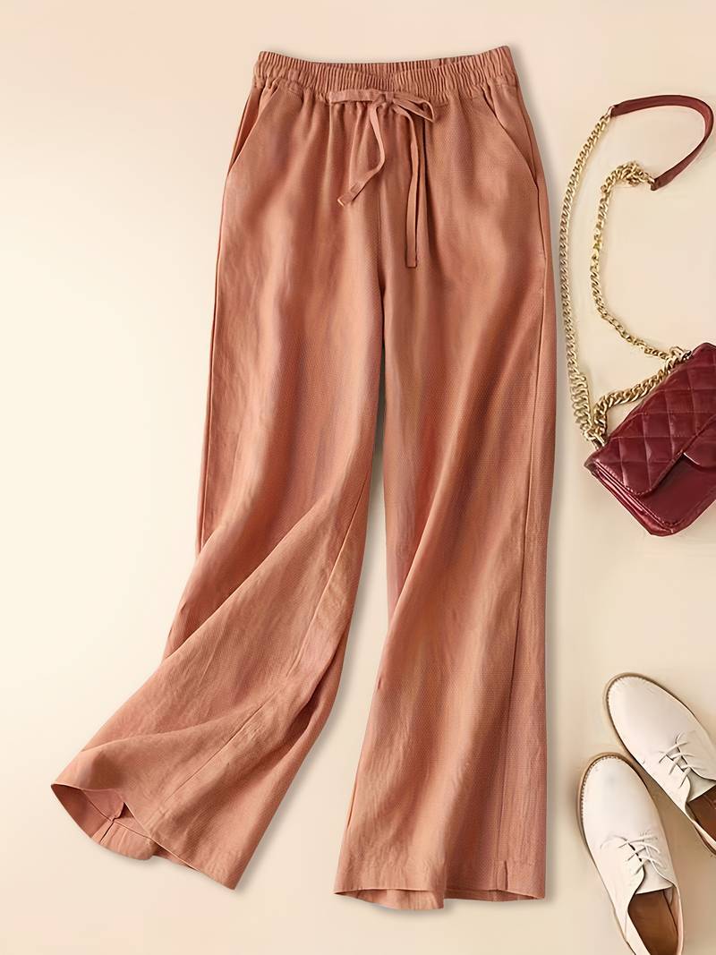 Cherry | Relaxed Drawstring Linen Pants