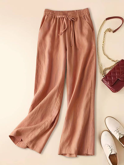 Cherry | Relaxed Drawstring Linen Pants