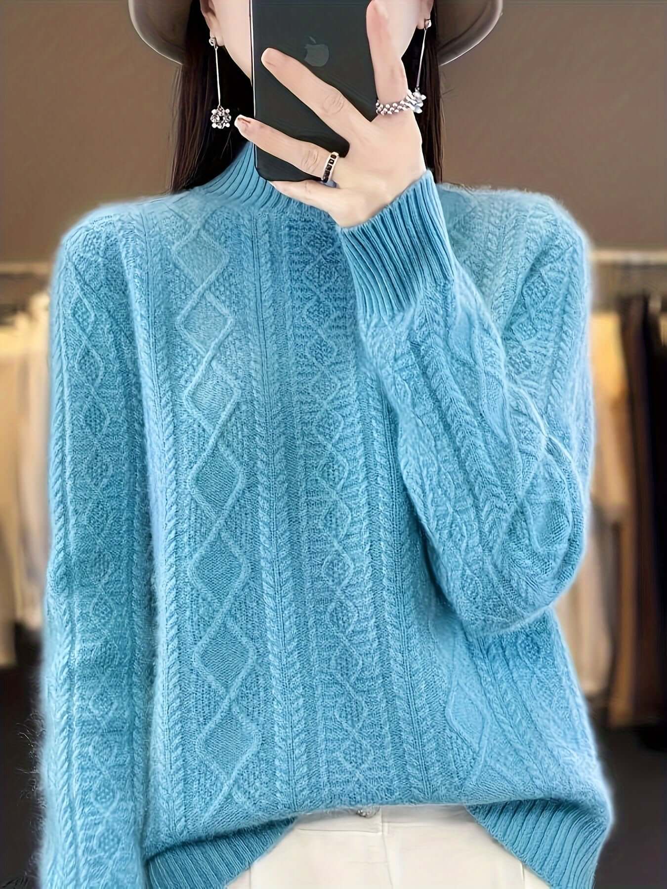 Women's Cozy Knit Pullover Sweater