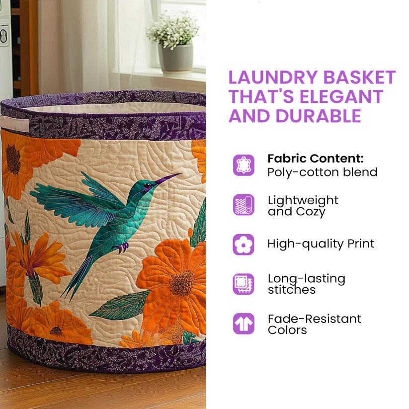 Flower Field Quilted Laundry Basket GFTOTP10988