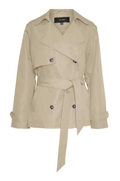 Women's Short Trench Coat Double Breasted Cropped – Nerys