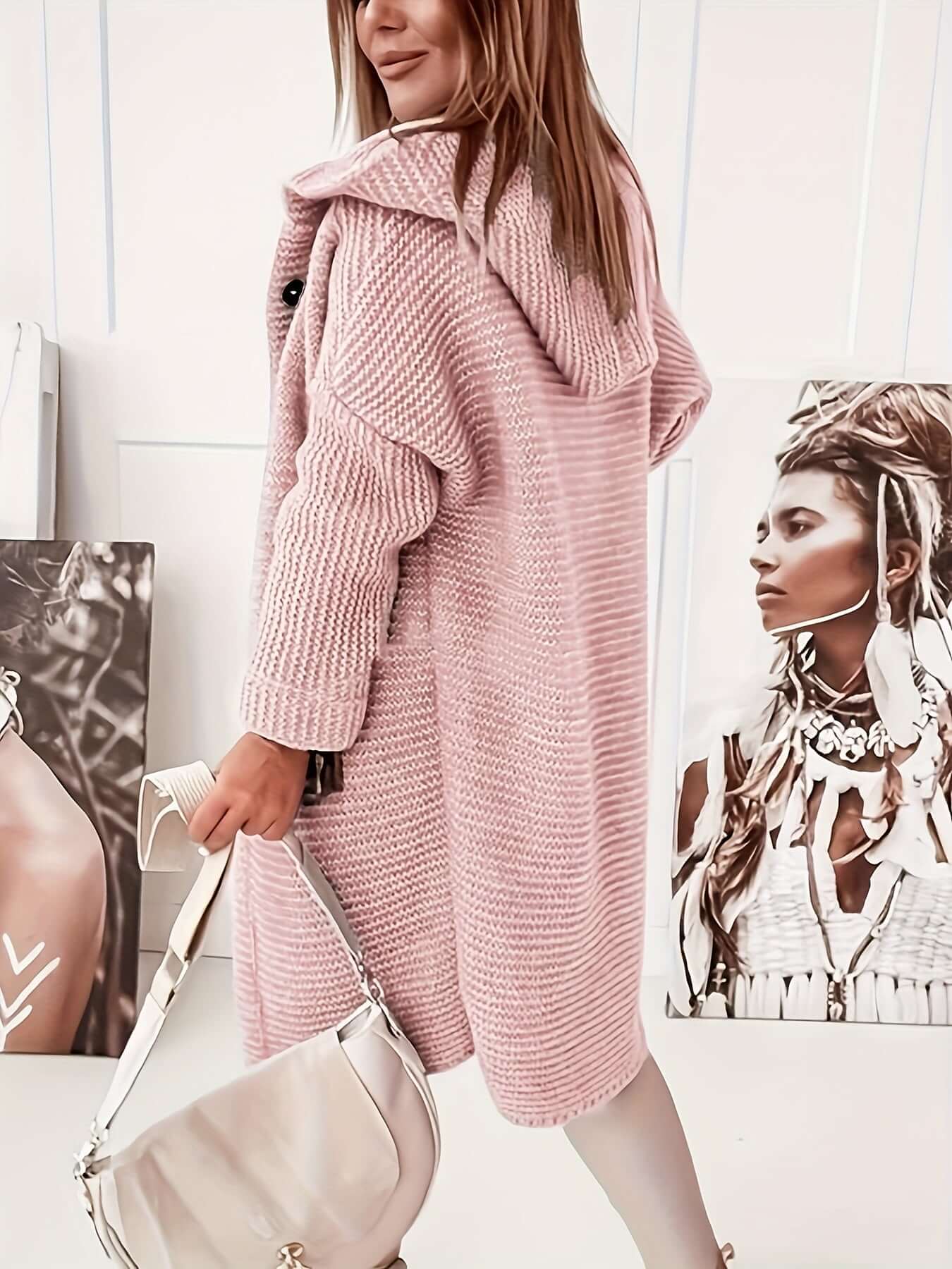 Women's Hooded Cardigan Sweater