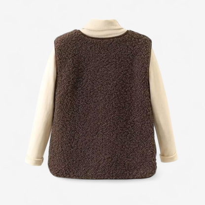 Women’s Sleeveless Cozy Gilet Vest | Button Down