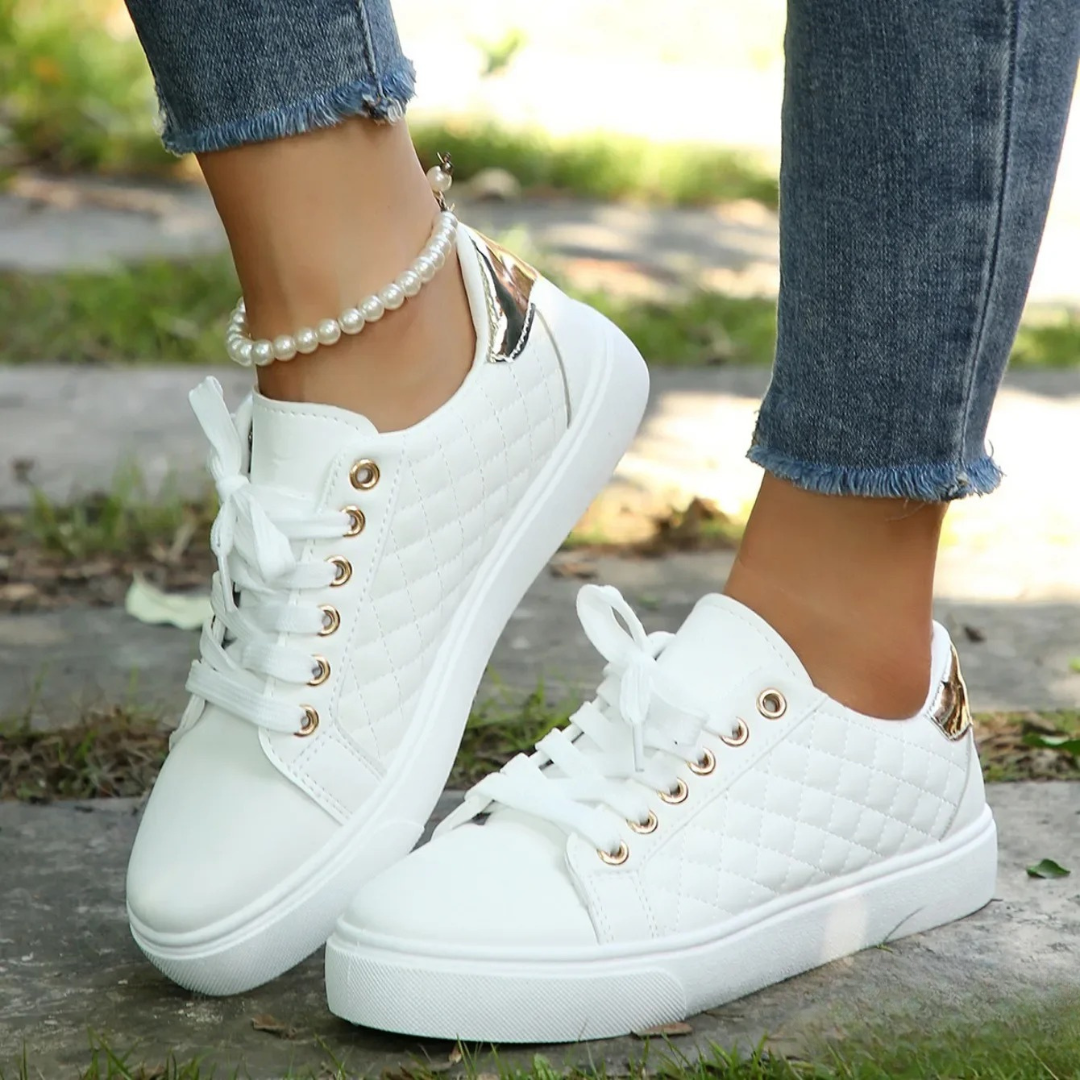 Women’s Quilted Trainers | Lace Up