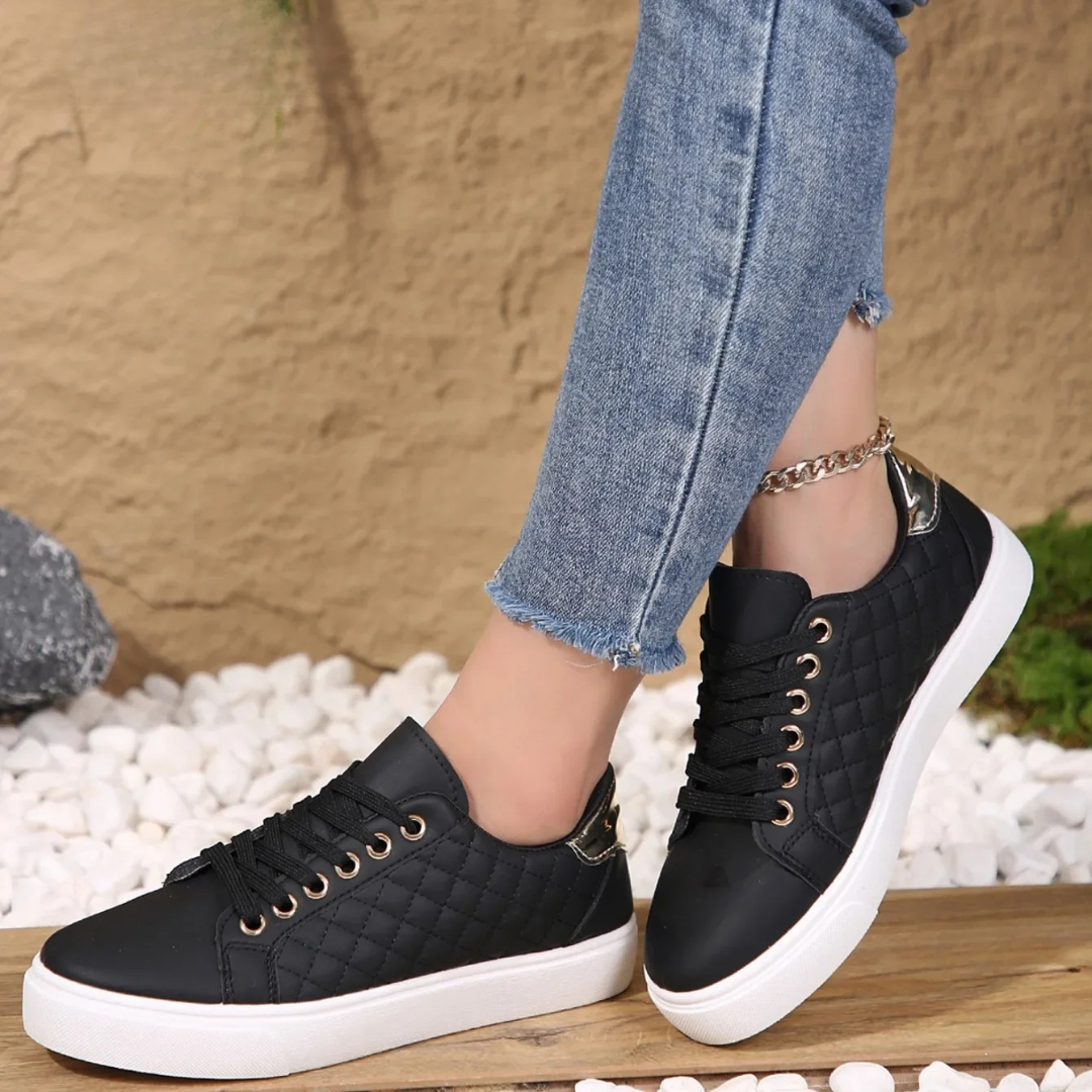Women’s Quilted Trainers | Lace Up