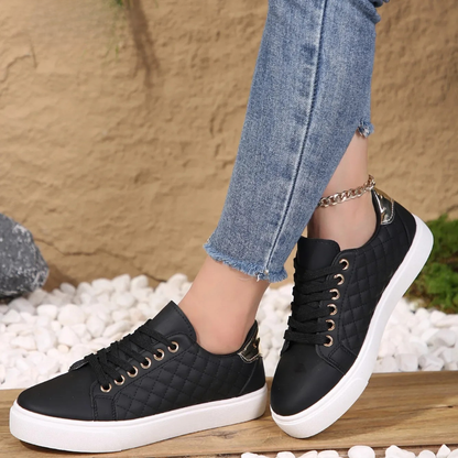 Women’s Quilted Trainers | Lace Up