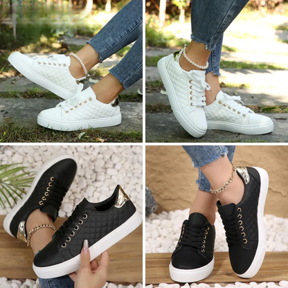 Women’s Quilted Trainers | Lace Up