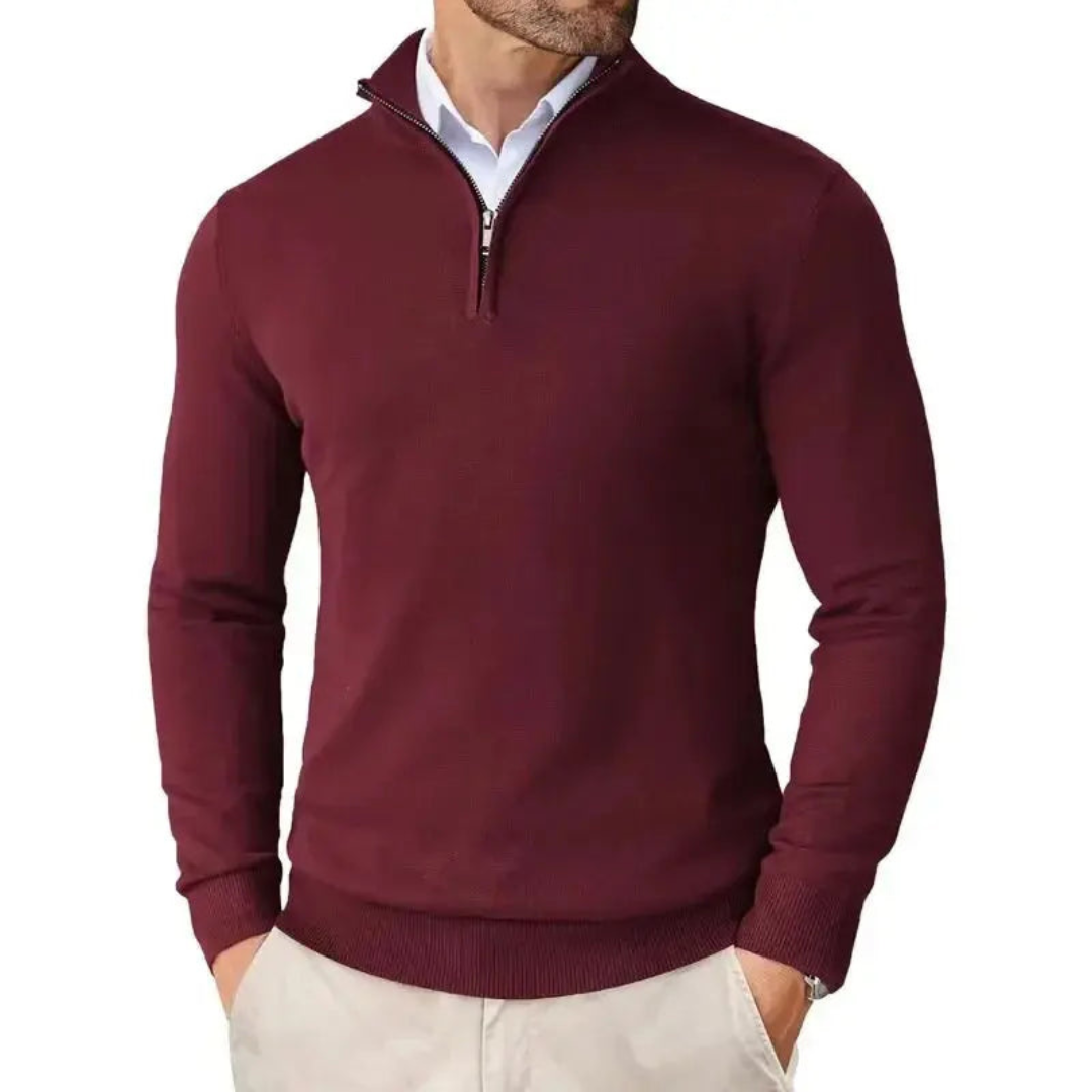 Men’s Casual Half Zip Sweater | Long Sleeve