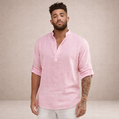 Men’s Casual Henley Shirt | Long Sleeve