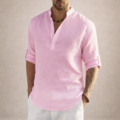 Men’s Casual Henley Shirt | Long Sleeve