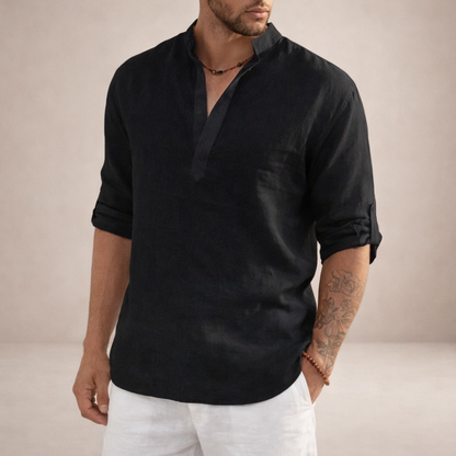 Men’s Casual Henley Shirt | Long Sleeve