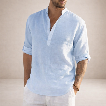 Men’s Casual Henley Shirt | Long Sleeve