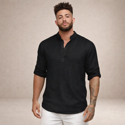 Men’s Casual Henley Shirt | Long Sleeve