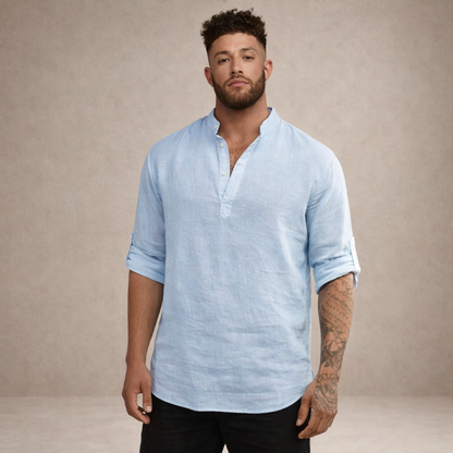 Men’s Casual Henley Shirt | Long Sleeve