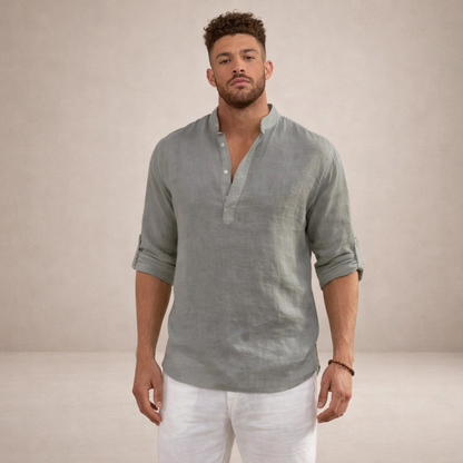 Men’s Casual Henley Shirt | Long Sleeve