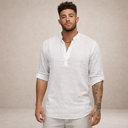 Men’s Casual Henley Shirt | Long Sleeve