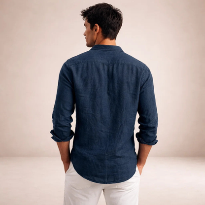Men’s Casual Open Collar Shirt | Long Sleeve