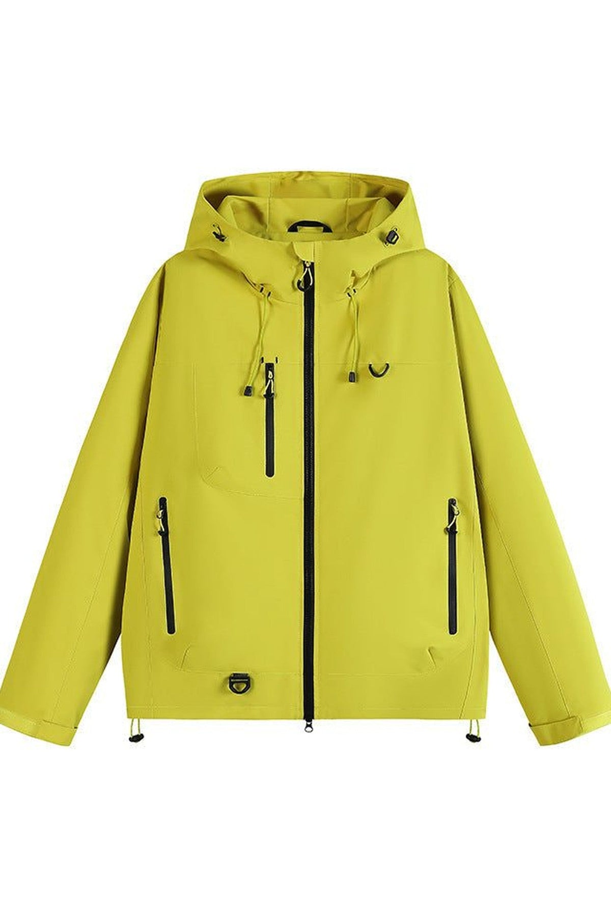 Raincoat Women - Hooded Raincoat with Full Zip Front