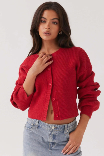 Cardigan Women - Soft Knit Cardigan with Button Front