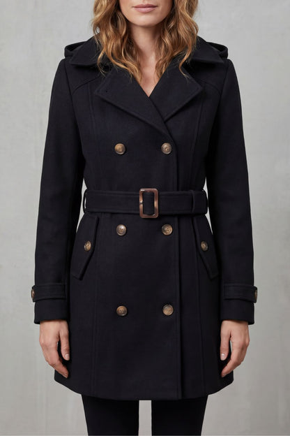 Women's Hooded Trench Coat, Custom Tailored Fit – Kaia