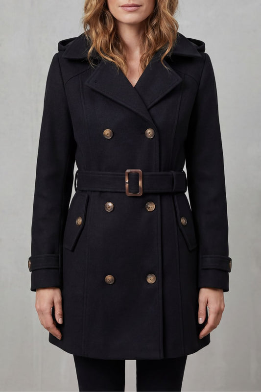 Women's Hooded Trench Coat, Custom Tailored Fit – Kaia