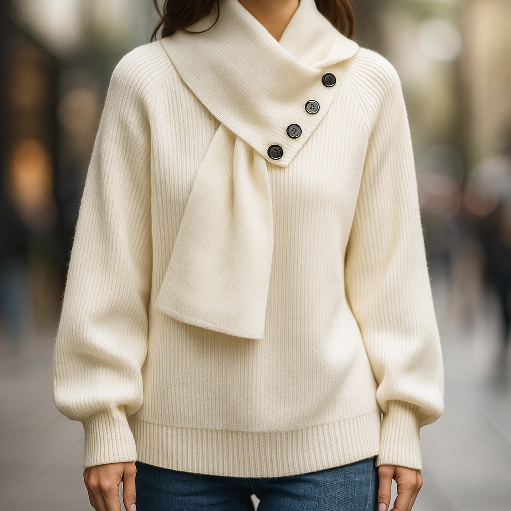 Arielle - Cozy Scarf-Neck Sweater
