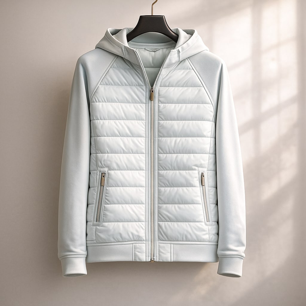 Quilted Zip Hoodie For Men