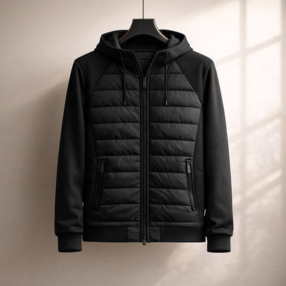 Quilted Zip Hoodie For Men