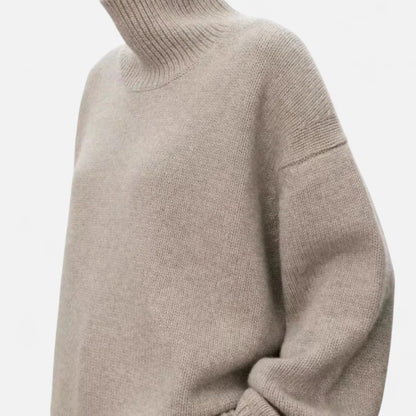 Lorelei | Refined Pure Wool Turtleneck Sweater with Ribbed Trim