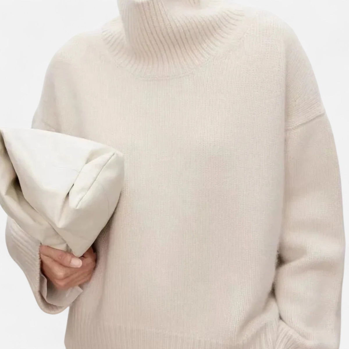 Lorelei | Refined Pure Wool Turtleneck Sweater with Ribbed Trim