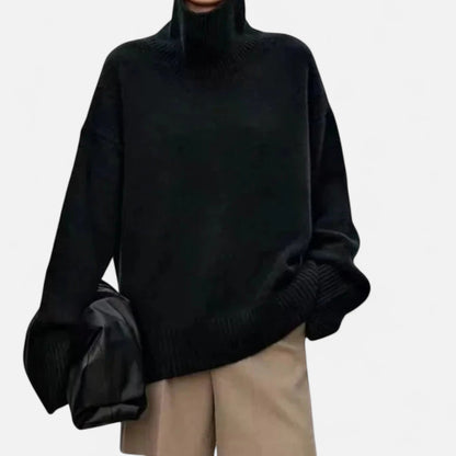 Lorelei | Refined Pure Wool Turtleneck Sweater with Ribbed Trim