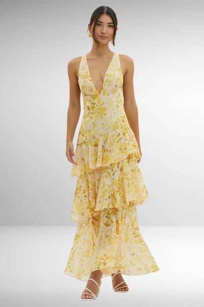 Women’s Elegant Summer Maxi Dress | Ruffle