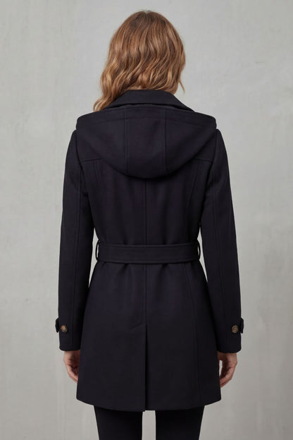 Women's Hooded Trench Coat, Custom Tailored Fit – Kaia